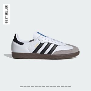 Adidas Samba White and Black Trainers